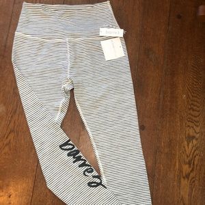 NWT Beyond Yoga barre3 Striped leggings